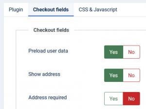 Checkout fields
