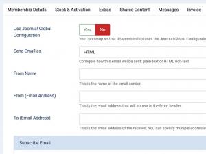 Membership Administrator's email