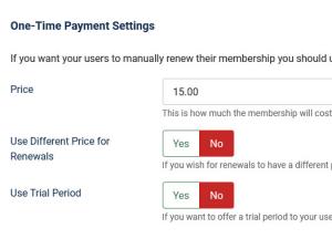 One-time payments