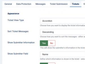 Tickets tab