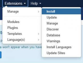 Joomla! Extensions Manager