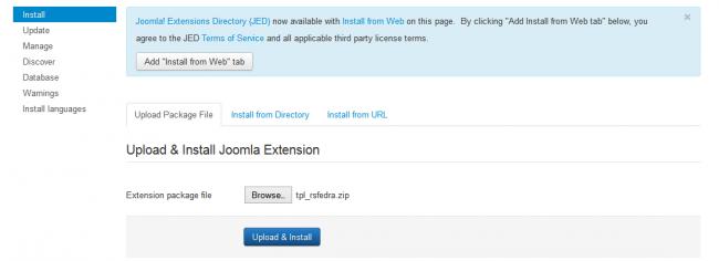 Browse for the Installation Package
