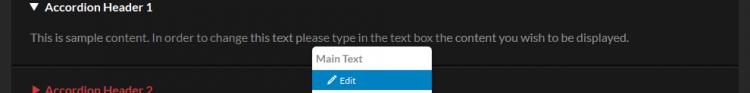 Accordion - Edit Text