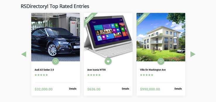 Top Rated Entries module